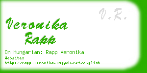 veronika rapp business card